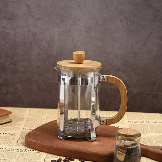 Cafetera Prensa Francesa 800ml  Vidrio Y Acero Inoxidable  Plateado
