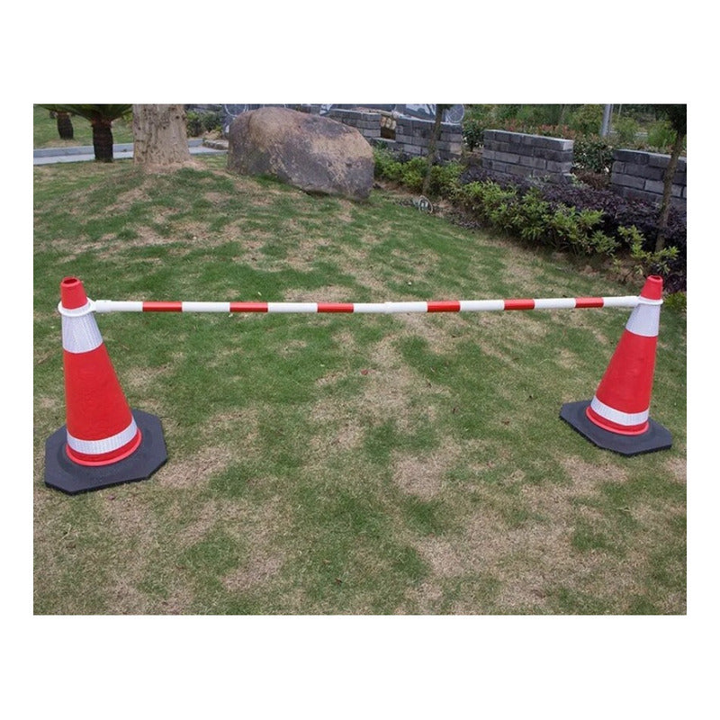 Barra de Unión para Conos de Tráfico Extensible 2m - Rojo y Blanco
