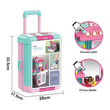 Maletín Tocador De Juguete 3 En 1 Con Accesorios Rosa 35pcs Rosa