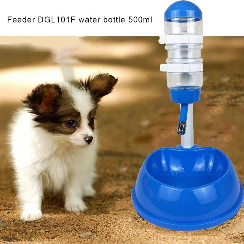 Bebedero De Agua Para Perros Y Gatos Alimentador Importado Azul