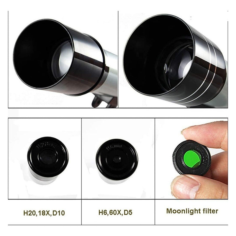 Telescopio Astronómico Profesional Filtro Solar F36050 Color Gris