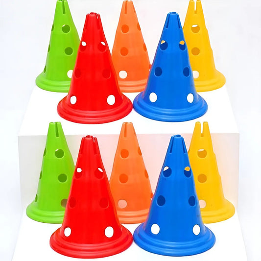 10 Conos De Entrenamiento 30cm Crossfit Deporte  Trafico  Multicolor