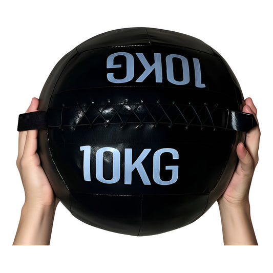 Pelota Ecocuero Medicinal Balón 10 Kg Crossfit/entrenamiento Negro