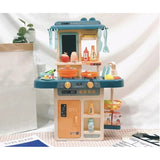 Cocina De Juguete 42 Accesorios Estilo Moderno Azul Importad Celeste