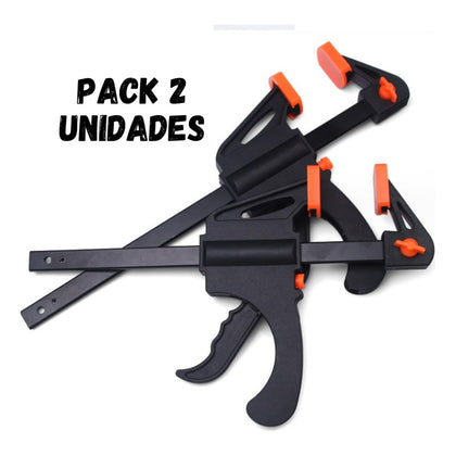 Pack 2 Prensa Rapida Madera 8 Pulgadas Sargento Carpinteria