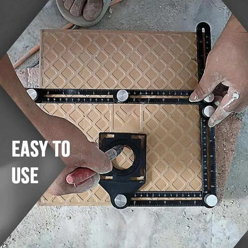 Escuadra Plegable Para Ceramica + 3 Brocas Diamantadas