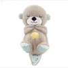 Nutria Relajante Peluche Sonido Y Luces Para Bebe Importada
