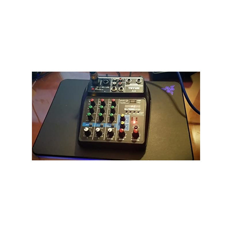 Mesa de Sonido DJ JIY-F4A 4 Canales USB y Bluetooth Altmann