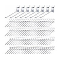 Pack 100 Ganchos Gancheras Panel Ranurado 15 Cm Exhibidor