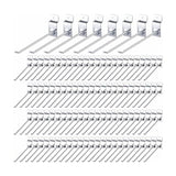 Pack 100 Ganchos Gancheras Panel Ranurado 25 Cm Exhibidor Gris