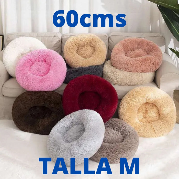 Cama Mascota Felpuda Perro Gato Relajante Y Suave De Felpa M
