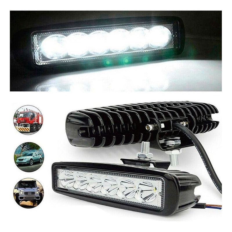 Pack 2 Focos LED Neblineros Barra LED 4x4 18W Altmann