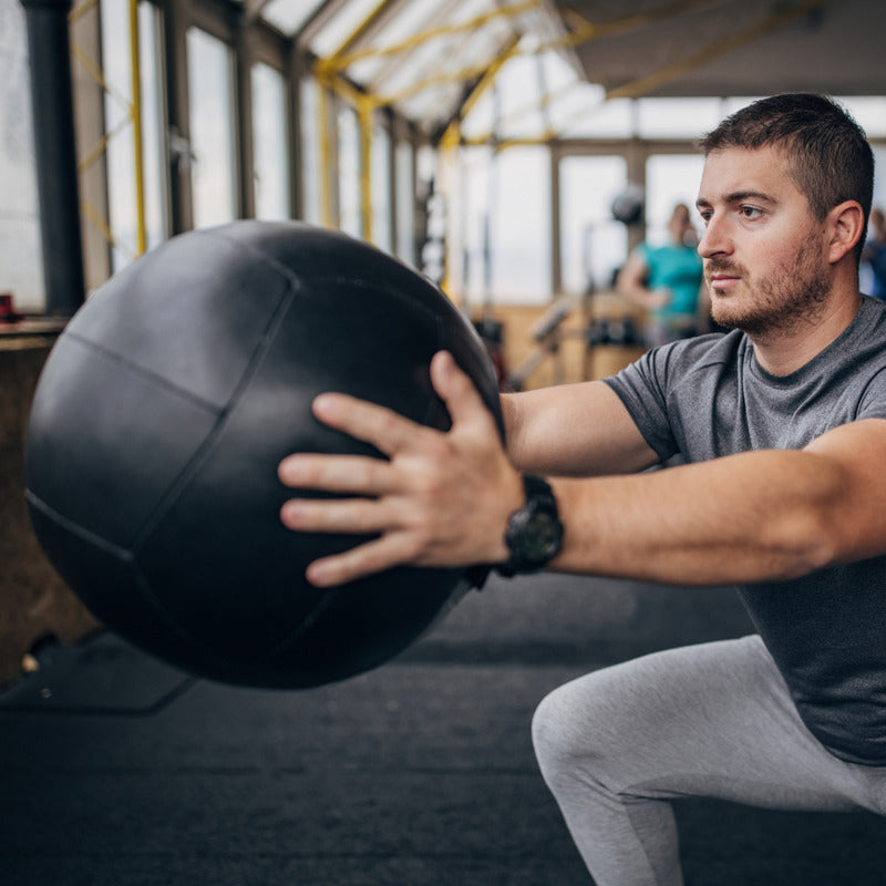 Pelota Ecocuero Medicinal Balón 10 Kg Crossfit/entrenamiento Negro