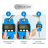 Pesa Balanza Gancho 300 Kg Digital Gramos Colgante Romana Co Azul