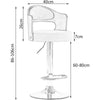 Pack 2 Sillas Piso Bar Taburete Regulable Madera/ecocuero