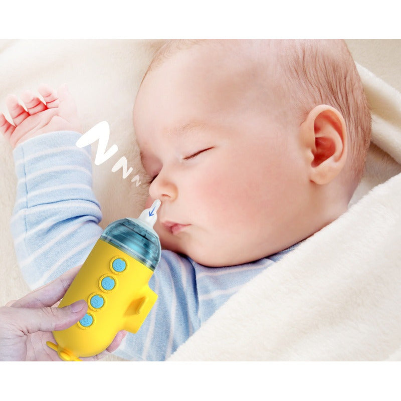 Aspirador Nasal Saca Mocos De Bebe Submarino Con 3 Boquillas Submarino Amarillo