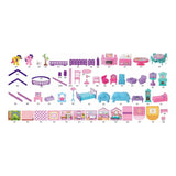 Casa De Muñecas Infantil Con Muebles Y Animales 60x22x38 Cm Rosa