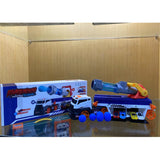 Camión De Juguete Lanza Pelotas Bazooka + Autitos Camion Lanza Autos Azul