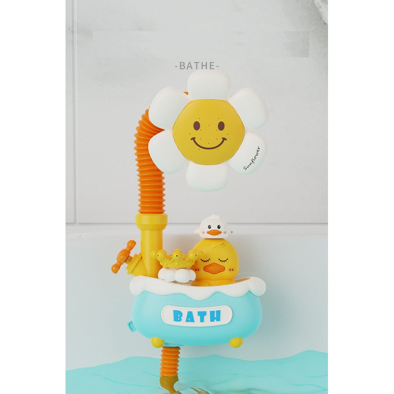 Florcita Patito Baño Para Bebe Regadera Juguete Ducha Tina Naranjo Y Amarillo