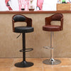 Pack 2 Sillas Piso Bar Taburete Regulable Madera/ecocuero