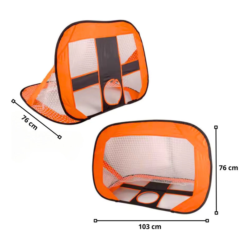 Red Para Arco De Futbol - 80cm X 115cm X 80cm Color Naranja Naranja
