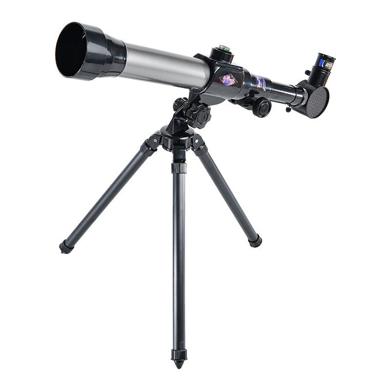 Telescopio Infantil De Iniciacion + 3 Lentes Importado Gris