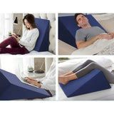 Almohada Terapéutica Cuña Rehabilitación 50x50x20 Color Azul Azul