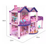 Casa De Muñecas Infantil Con Muebles Y Animales 60x22x38 Cm