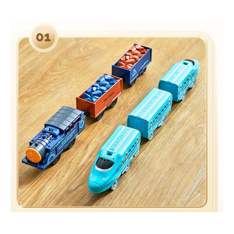 Pista de Tren con Giro 54 Piezas Track City - Azul
