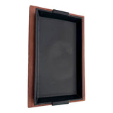 Plancha Plato Rectangular De Fierro Fundido Con Madera 27cms Negro