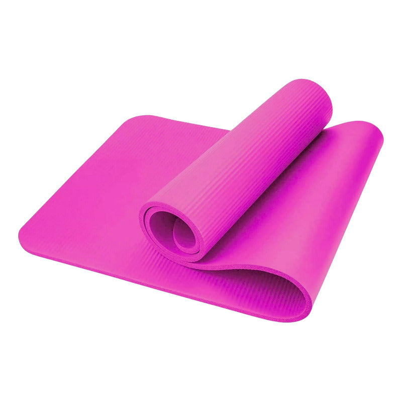 Mat De Yoga Alfombra Espesor 10mm Extra Resistente (gruesa) Rosa