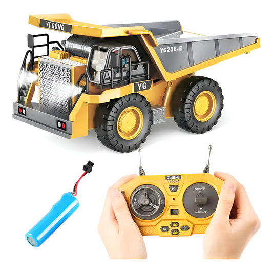Camión Radio Control Tolva Radio De 2,4 Ghz Volquete Rc 4wd Amarillo Tolva