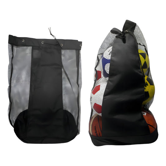 Bolso Malla Traslado De Balones Porta 15 Balones Deporte Negro