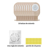10x Bolsa Colostomía Drenable Con Filtro Anti Olor Y Gases Beige