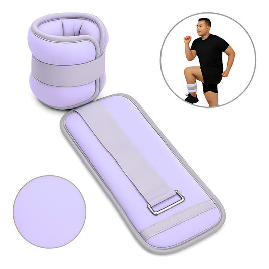 Pesas Tobillera Muñequera Mujer Hombre 1,5kg C/u Total 3kg Morado