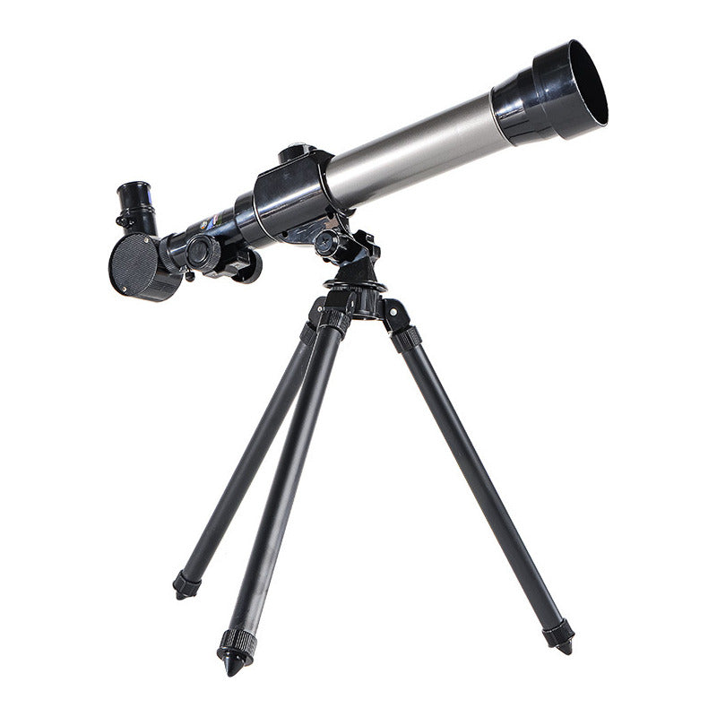 Telescopio Infantil De Iniciacion + 3 Lentes Importado Gris