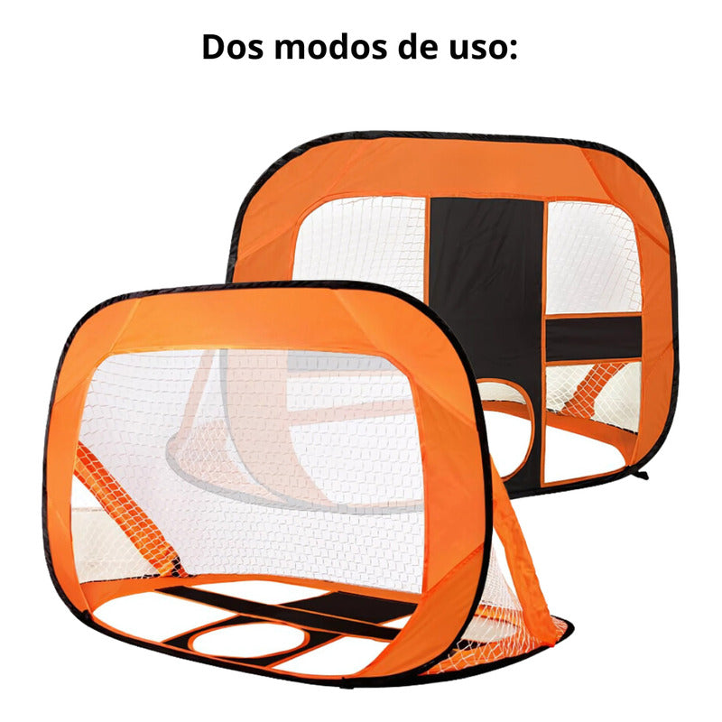Red Para Arco De Futbol - 80cm X 115cm X 80cm Color Naranja Naranja