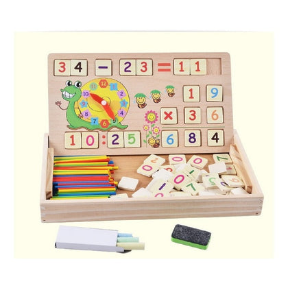 Reloj Pizarra Numerica De Madera Didactico Montessori