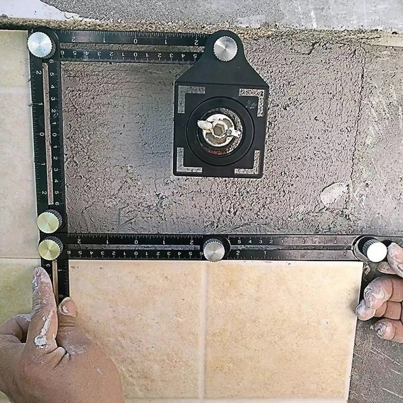 Escuadra Plegable Para Ceramica + 3 Brocas Diamantadas