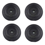 Set De 4 Disco Pvc 2.5kg C/u =10kg Preolímpico Negro