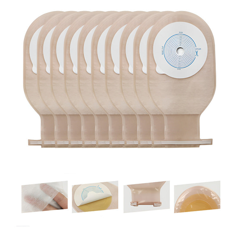 10x Bolsa Colostomía Drenable Con Filtro Anti Olor Y Gases Beige