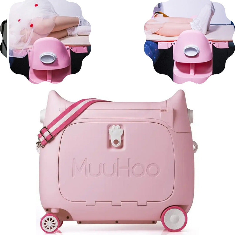 Maleta Cama Avion Auto Infantil Reforzada Muuhoo 3 Colores