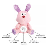 Peluche Con Sonido Ruido Blanco Y Luz Nocturna Sueño De Bebé