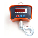 Balanza Pesa Digital 500 Kg Gancho Industrial Recargable Col Naranja