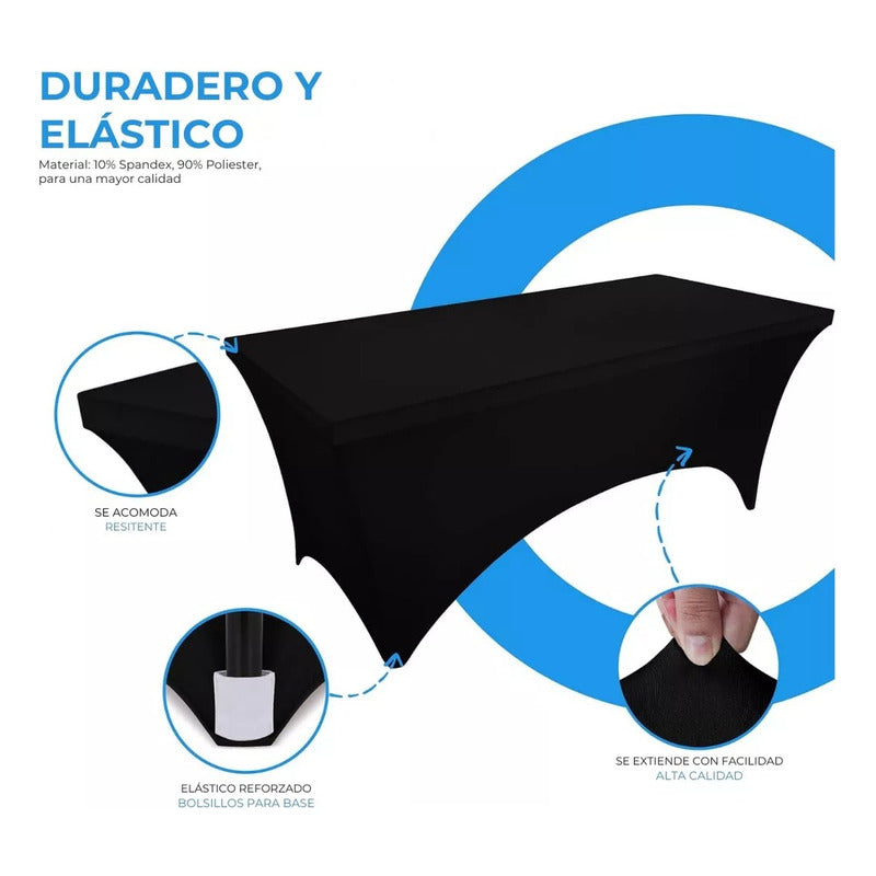 Funda Mantel Spandex para Mesa de Eventos 150x65x74cm