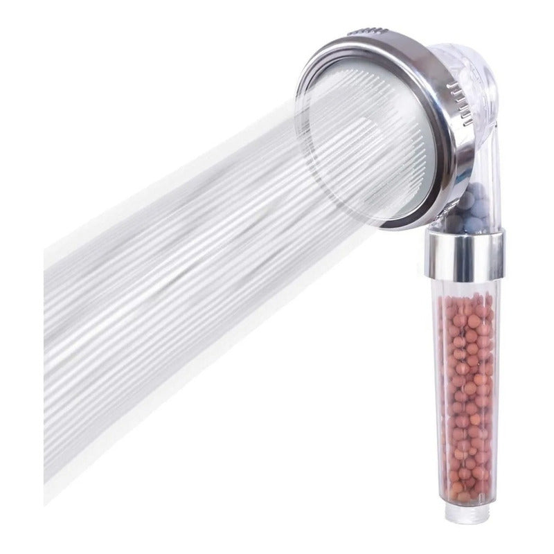 2 X Cabezal Ducha Teléfono Mango Filtro Ahorro Agua Purific Transparente