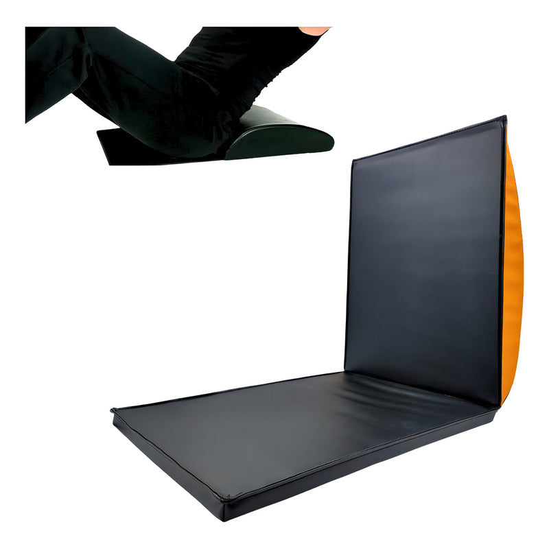 Cojin Estera Plegable Para Abdominales Almohadilla Ab Mat  Negro