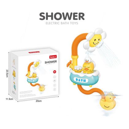 Florcita Patito Baño Para Bebe Regadera Juguete Ducha Tina Naranjo Y Amarillo