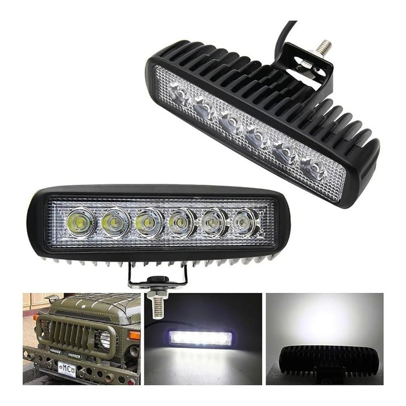 Pack 2 Focos LED Neblineros Barra LED 4x4 18W Altmann