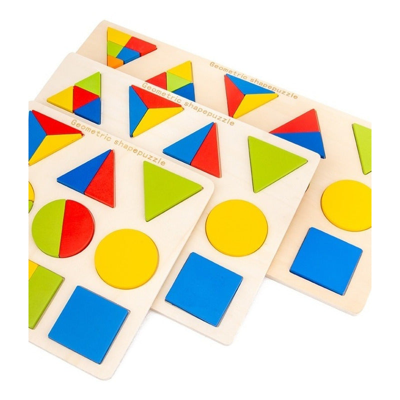 Set Didactico Aprendizaje Con Figuras Geometricas Montessori